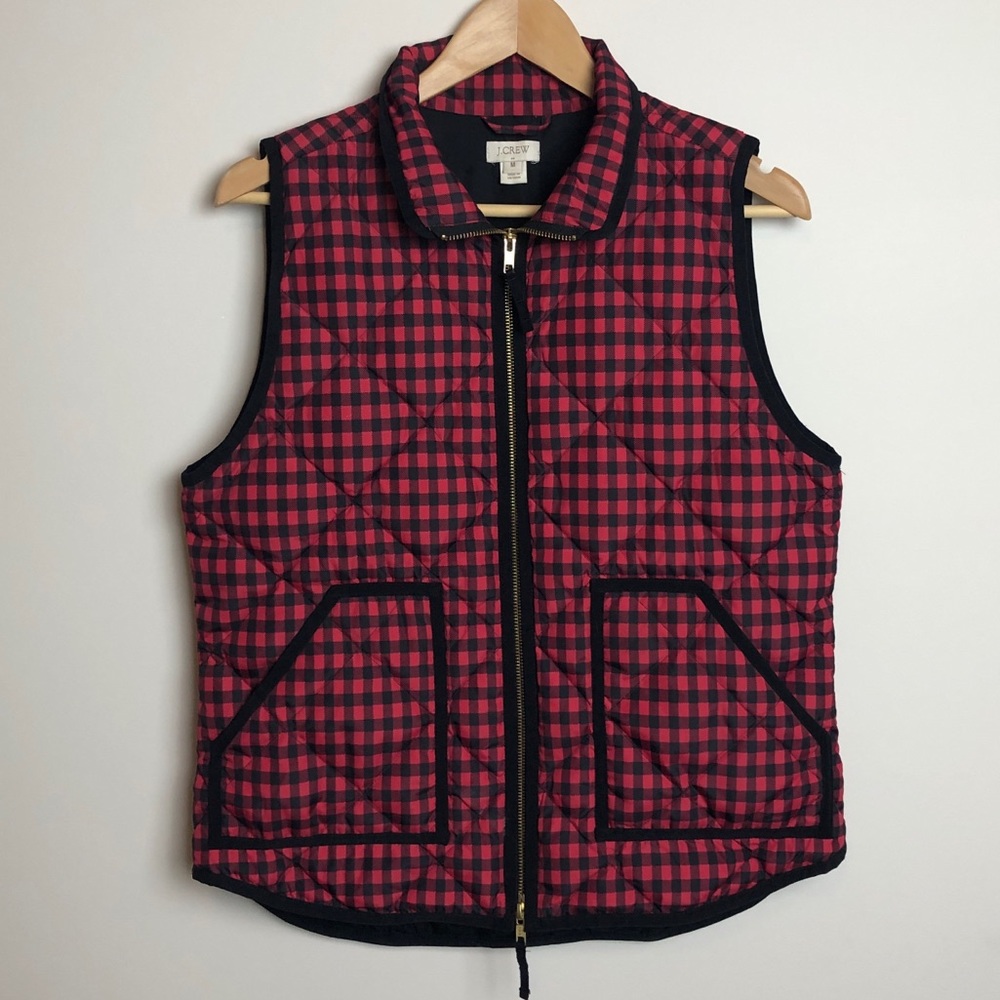 SOLD** J. Crew Factory Buffalo print quilted Vest